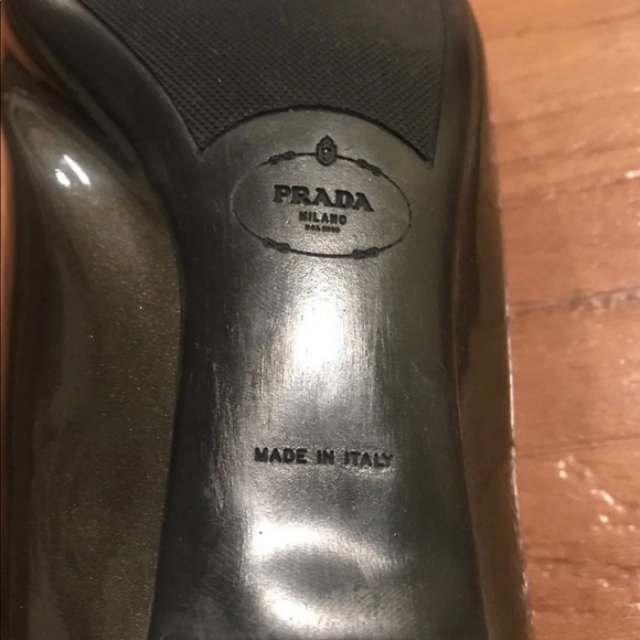 Prada Olive Green Kitten Heels - Picture 7 of 8